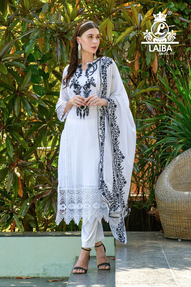 Am Vol 117 By Laiba Pure Georgette Pakistani Readymade Suits Catalog